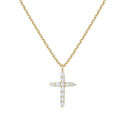 925 Sterling Silver Cute Cross JkeliPendant Simple Necklace Female Clavicle Chain Fine Jewelry For Women Gift Wholesale - Floq & Raman