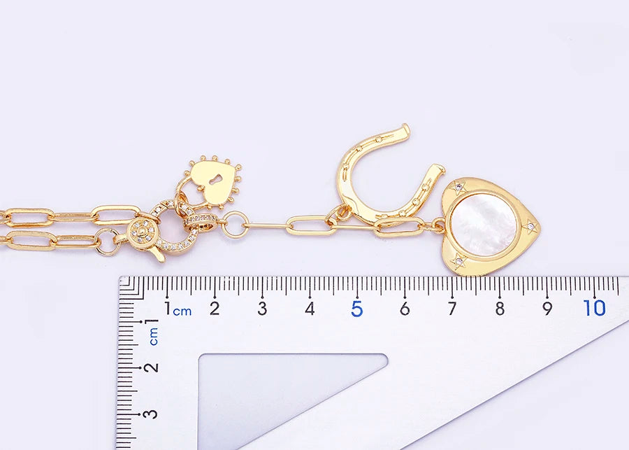 High Quality Love Heart Shape Charm Pendant Necklace For Women Female Elegant Aesthetic Chain Link Jewelry Gift Wholesale - Floq & Raman