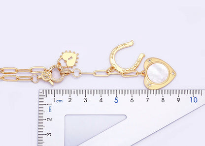 High Quality Love Heart Shape Charm Pendant Necklace For Women Female Elegant Aesthetic Chain Link Jewelry Gift Wholesale - Floq & Raman