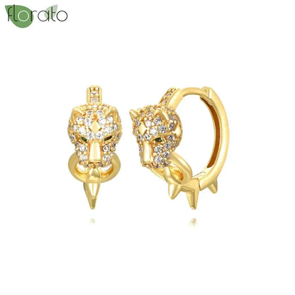 925 Sterling Silver Green Crystal CZ Hoop Earrings for Women | 2023 Luxury Gold Small Huggie Earrings | Fashion Piercing Jewelry - Floq & Raman