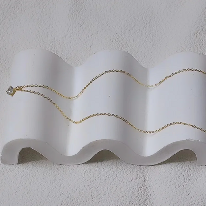 100% 925 Sterling Silver Geometric Zircon Pendant Necklace Women Fashion Elegant Party Jewelry Accessories - Floq & Raman