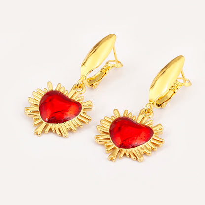High Quality 6 Styles Sacred Heart Drop Earrings For Women Female Gorgeous Dazzling Ear Jewelry Accessories Party Gifts - Floq & Raman