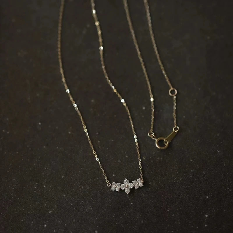 Real 925 Sterling Silver Zircon CZ Arc Choker Necklace For Women Light luxury Cute Fine Jewelry Minimalist Accessories - Floq & Raman