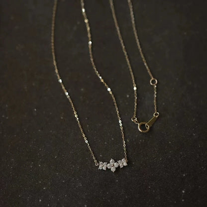 Real 925 Sterling Silver Zircon CZ Arc Choker Necklace For Women Light luxury Cute Fine Jewelry Minimalist Accessories - Floq & Raman