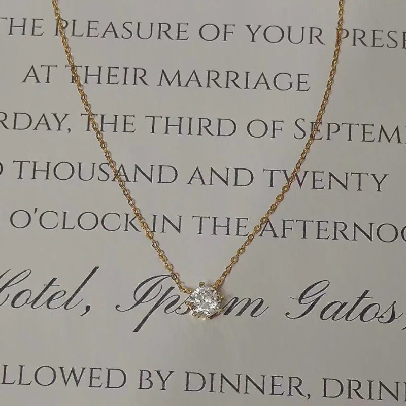 New 100% 925 Sterling Silver Necklace For Women 18K gold Plated 5A Zircon Pendant Eight Claw Necklace Money Fine Jewelry - Floq & Raman