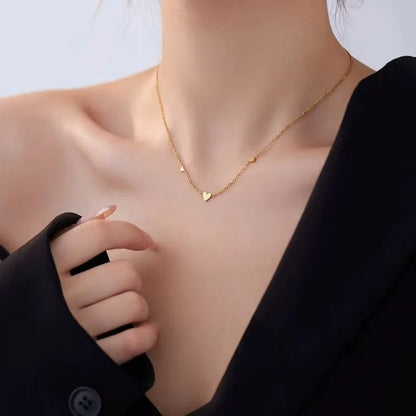 925 Sterling Silver Necklace Pendant For Women Jewelry Love Necklace Luxury Design Sense Heart Shaped Collar Chain Fashion - Floq & Raman