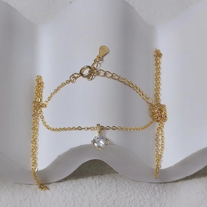 Fashion 100% 925 Sterling Silver Necklace For Women 18K gold Plated 5A Zircon Pendant Necklace Real Money Fine Jewelry - Floq & Raman