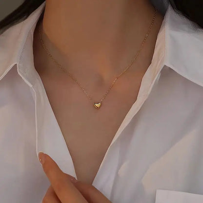 The new s925 sterling silver mini love necklace light luxury small luxury high-grade French collarbone chain women - Floq & Raman