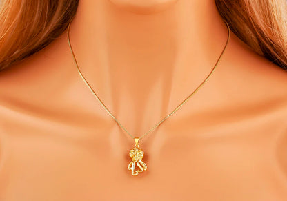 Trendy Cool Style Octopus Shape Charm Pendant Necklace For Female Male Copper Inlaid Zircon Jewelry Daily Party Gifts - Floq & Raman