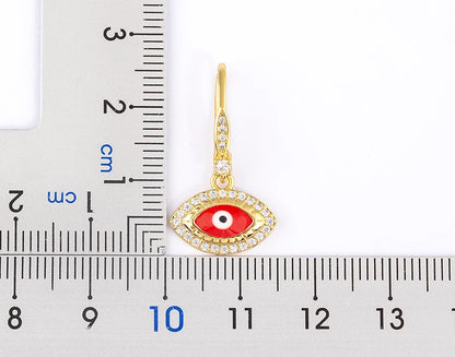 Nidin New Turkish Amulet Evil Eye Drop Earrings 4 Colors Lucky Charm Dangle Ear Hook Jewelry Birthday Wedding Gift Wholesale - Floq & Raman