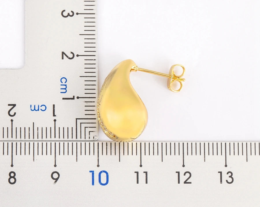 Classic High Quality Water Drop Shape Gold/Silver Color Women Girls Fashion Zircon Earrings Wedding Jewelry New Year Gift - Floq & Raman