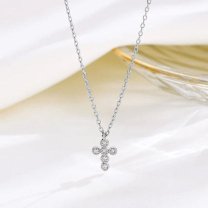 New 925 Sterling Silver Shiny Square Heart Pendant Necklace fit Beads DIY Fashion Women's Jewelry Party Gift - Floq & Raman