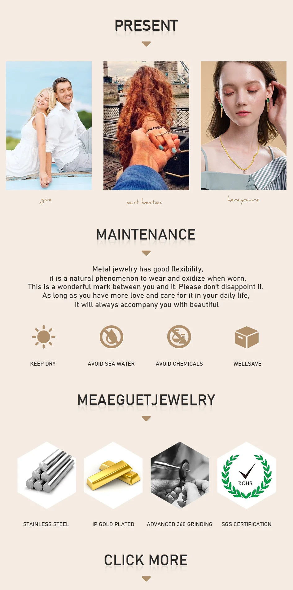 Stackable Stainless Steel Bangle Bracelet for Women, 3mm Round 18k Gold Plated Minimalist Jewelry Sister Best Friend Gift - Floq & Raman