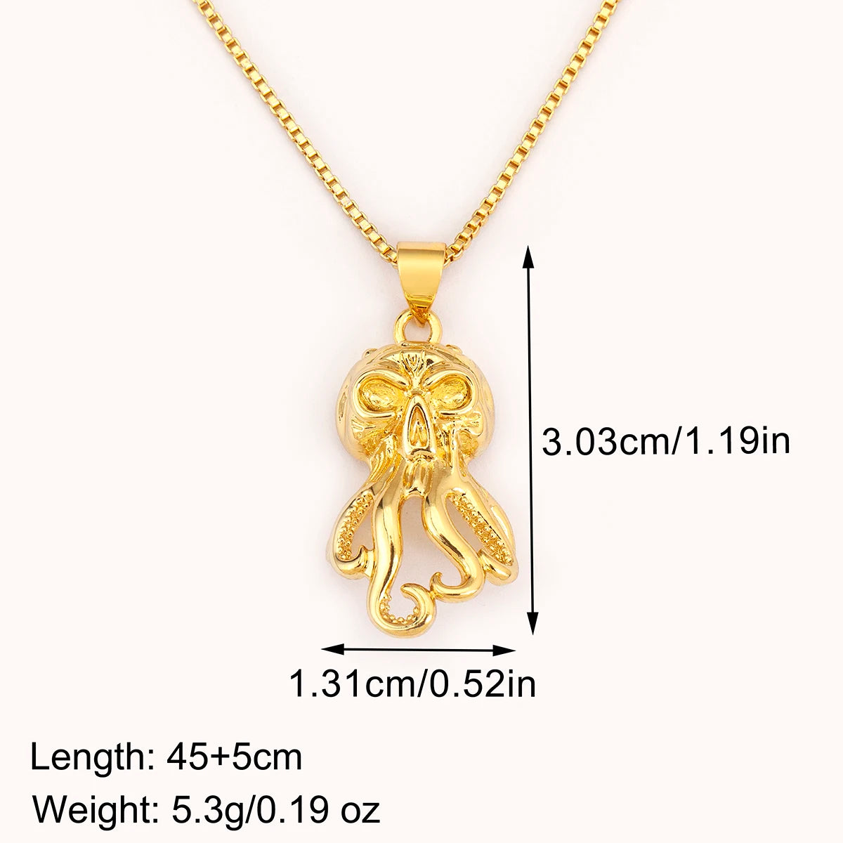 Trendy Cool Style Octopus Shape Charm Pendant Necklace For Female Male Copper Inlaid Zircon Jewelry Daily Party Gifts - Floq & Raman