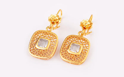 High Quality Rectangle/Evil Eye Shape Elegant Aesthetic Drop Earrings For Female Vintage Ear Jewelry Wedding Party Gifts - Floq & Raman