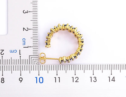 Fashion New Arrival Multicolor Gold Plated Earrings for Women Cubic Zirconia Wedding Female Jewelry Girl Friendship Gifts - Floq & Raman