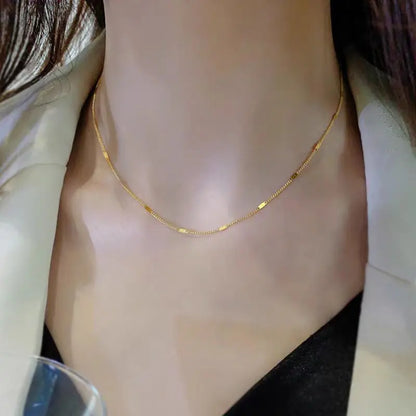 100% 925 Sterling Silver Choker Necklace for Women Clavicle Chain Simple Design for Girlfriend Birthday Party Gift Jewelry - Floq & Raman