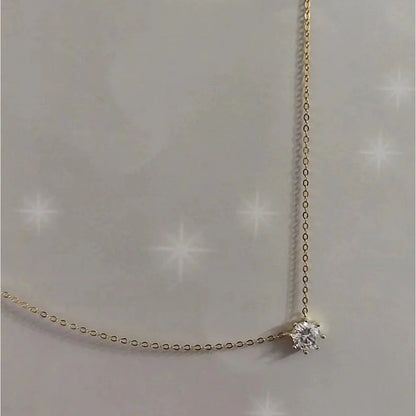 New 100% 925 Sterling Silver Necklace For Women 18K gold Plated 5A Zircon Pendant Eight Claw Necklace Money Fine Jewelry - Floq & Raman