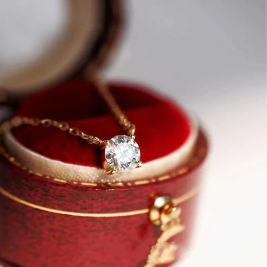 925 Sterling Silver Sparkling Clavicle Chain Choker Necklace Simple Zircon Gypsophila Pendant 18k Necklace For Women - Floq & Raman