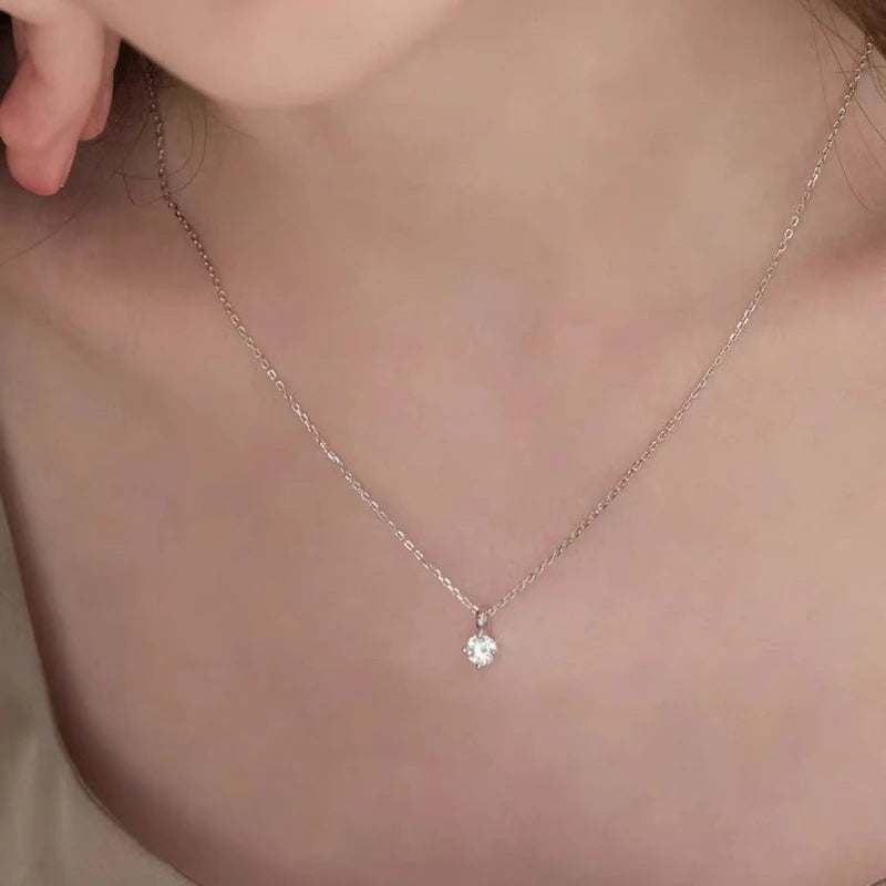 Zircon Pendant Necklace Fashion Color Crystal Clavicle Chain 14K Gold Necklace For Women Luxury Women's Jewelry Gift - Floq & Raman