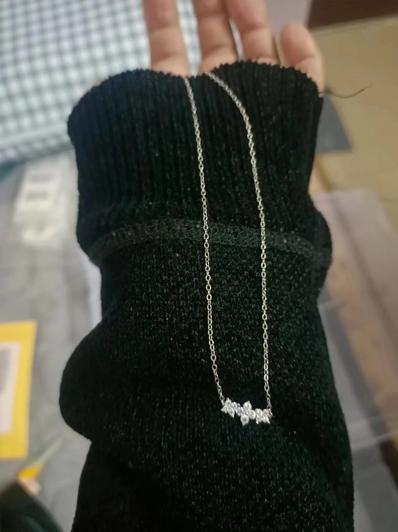 Real 925 Sterling Silver Zircon CZ Arc Choker Necklace For Women Light luxury Cute Fine Jewelry Minimalist Accessories - Floq & Raman