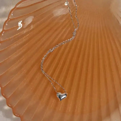 The new s925 sterling silver mini love necklace light luxury small luxury high-grade French collarbone chain women - Floq & Raman